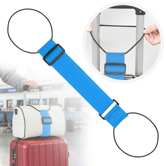 Elastic Luggage Connector Strap with Adjustable Buckle, Single Blue Belt - Image 2