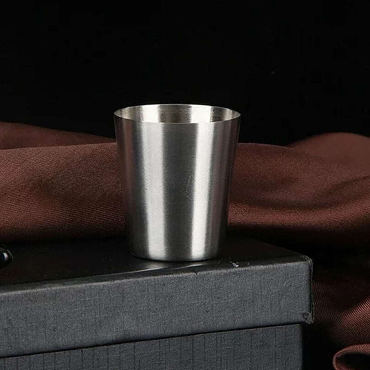 Stainless Steel Shot Cups, Set of Six at 1 oz Each with Polished Finish - Image 6