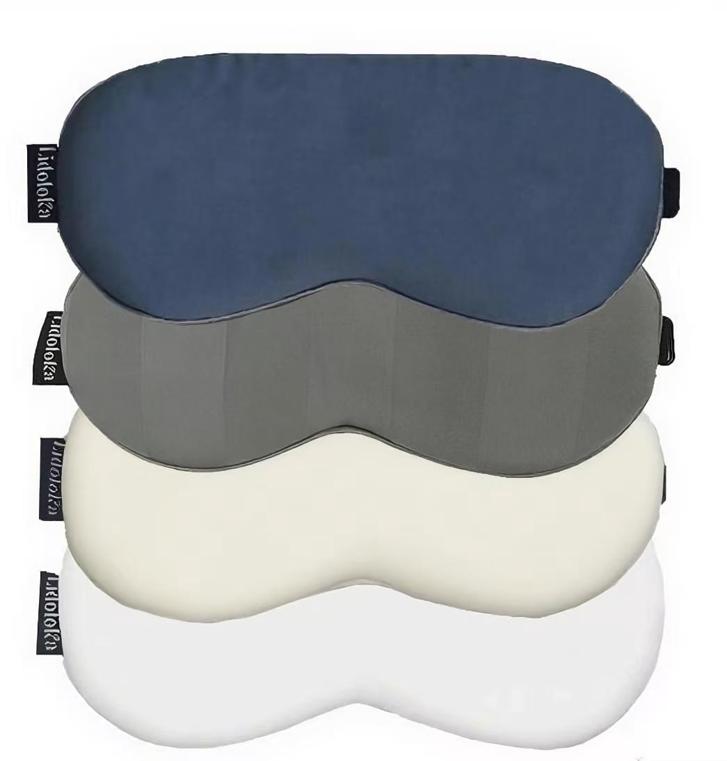 Bamboo Rayon Sleep Masks, Set of Four with Adjustable Straps and Soft Fill - Image 2