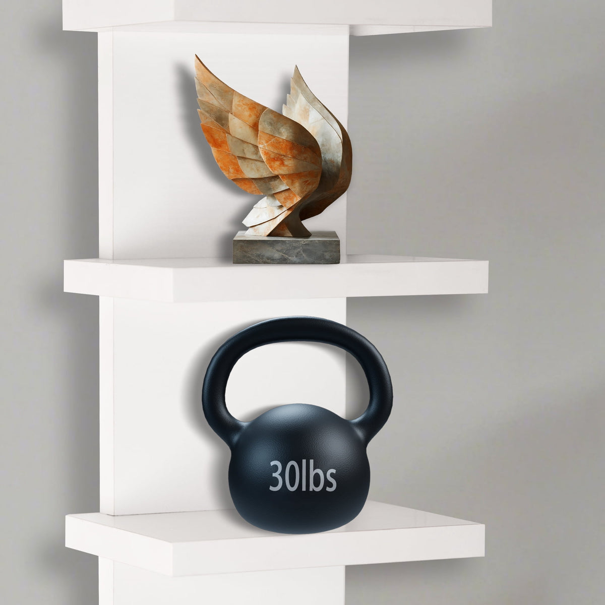 Five-Tier Floating Wall Shelf, 31 Inches Long for Books and Small Decor - Image 6