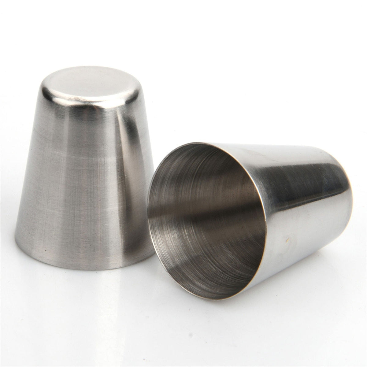 Stainless Steel Shot Cups, Set of Six at 1 oz Each with Polished Finish - Image 5