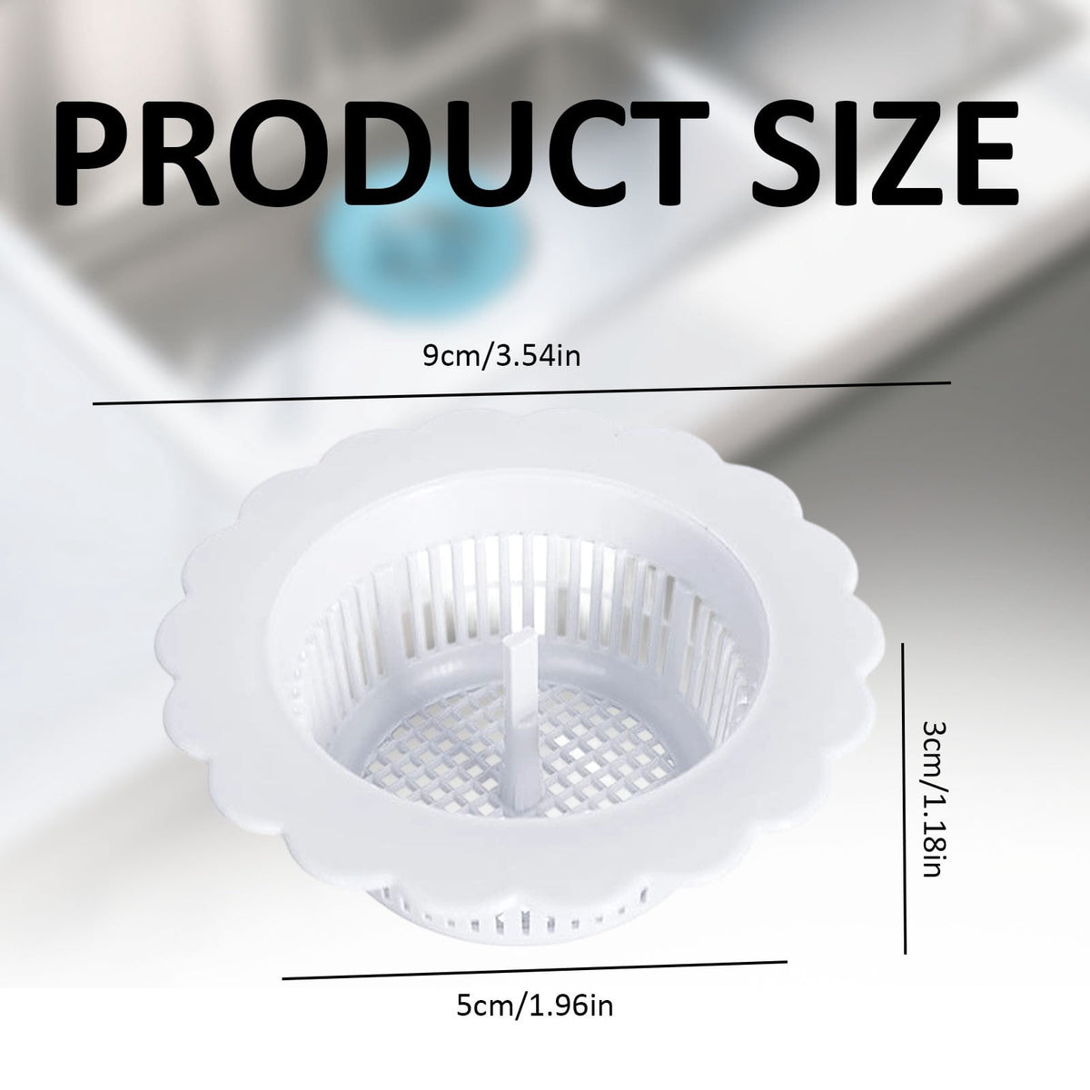 Universal Drain Strainer Baskets, Two-Pack with Lift Handle for Sink or Tub - Image 3