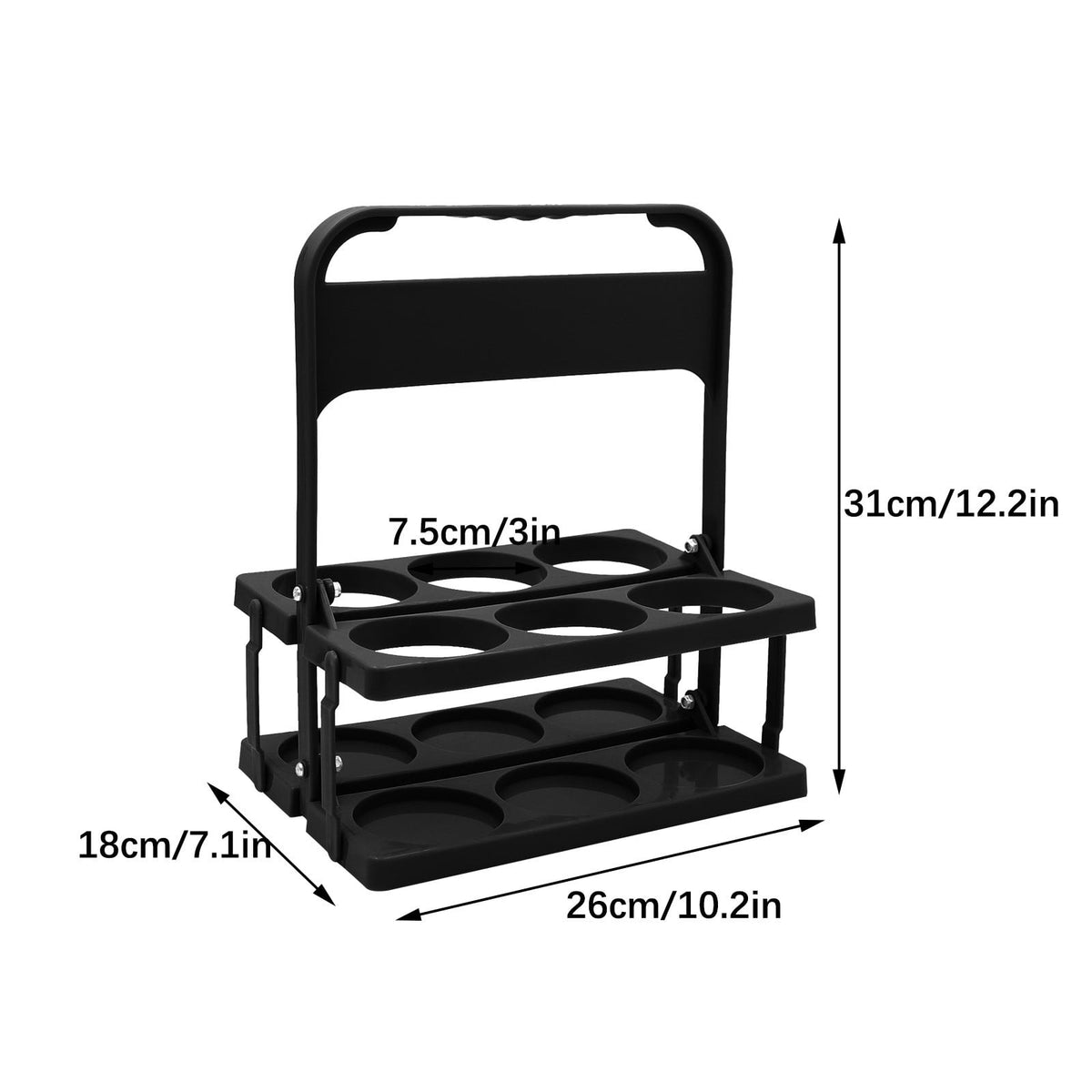 Foldable Drink Carrier with Carry Handle and Removable Tray - Image 4