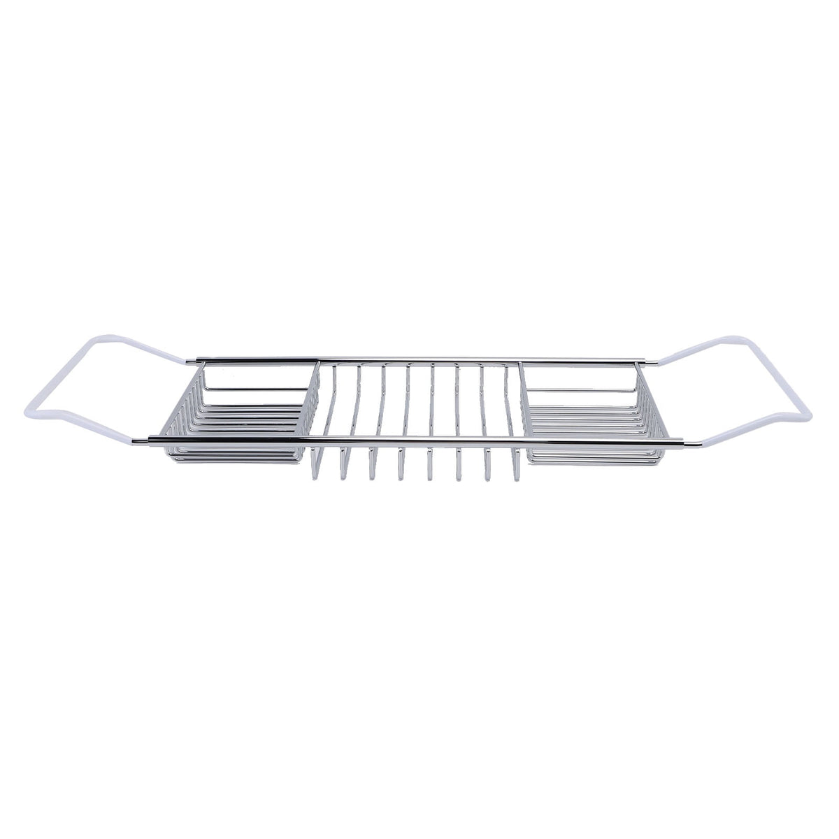 Expandable Bathtub Caddy Tray in Stainless Steel, 25 to 38.4 Inches Wide