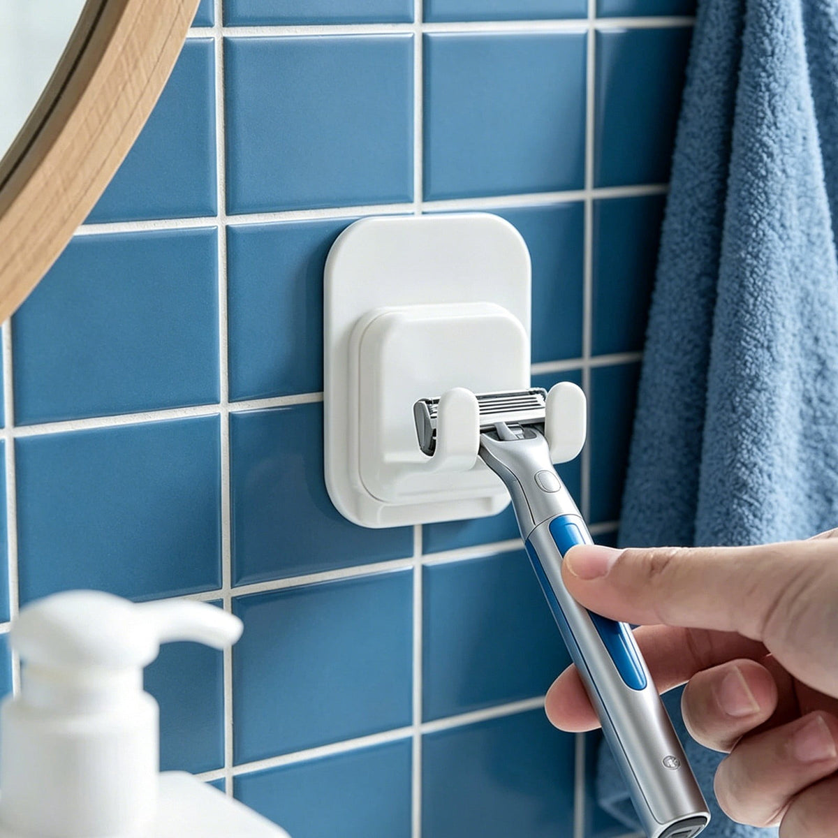 Self-Adhesive Razor Holder for the Shower Wall, Removable and Reusable - Image 5