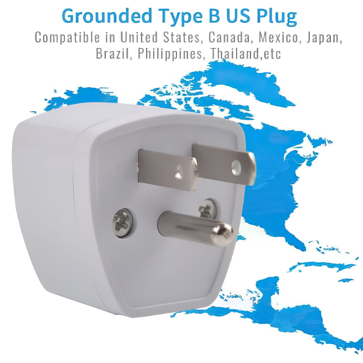 Travel Plug Adapters, Four-Pack Converting UK, European and Indian Plugs to US Outlets - Image 3