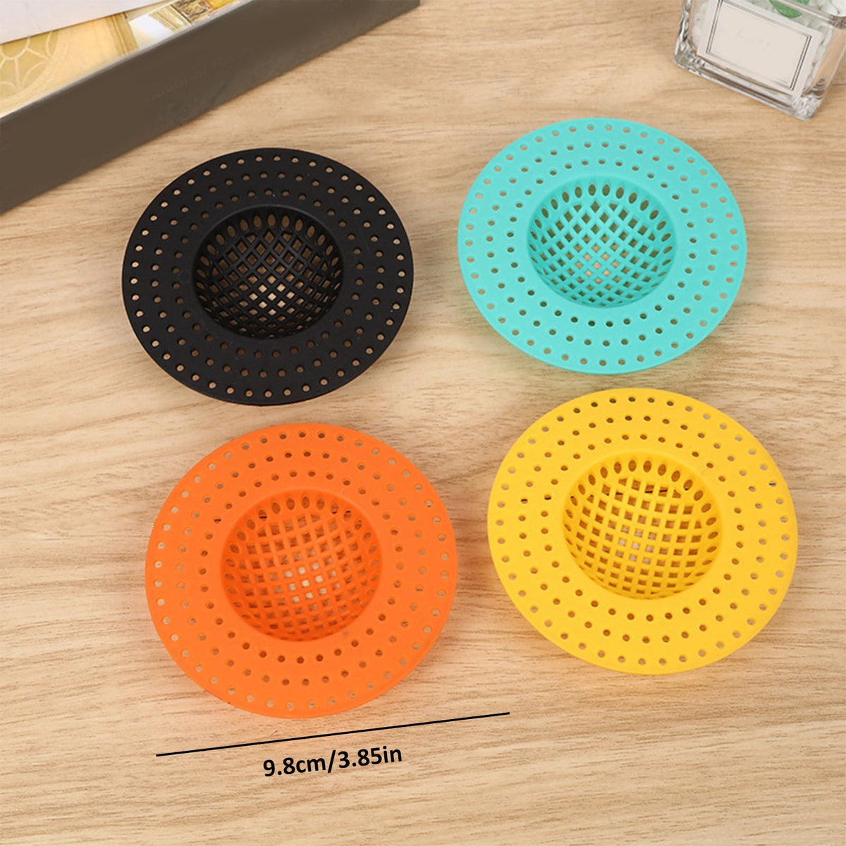 Mesh Sink and Shower Drain Filters, Set of Three at 3.85 Inches Across - Image 5