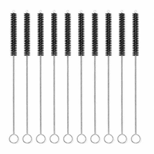 Straw Cleaning Brushes, Ten 10-Inch Spiral Brushes for Straws and Narrow Tubes