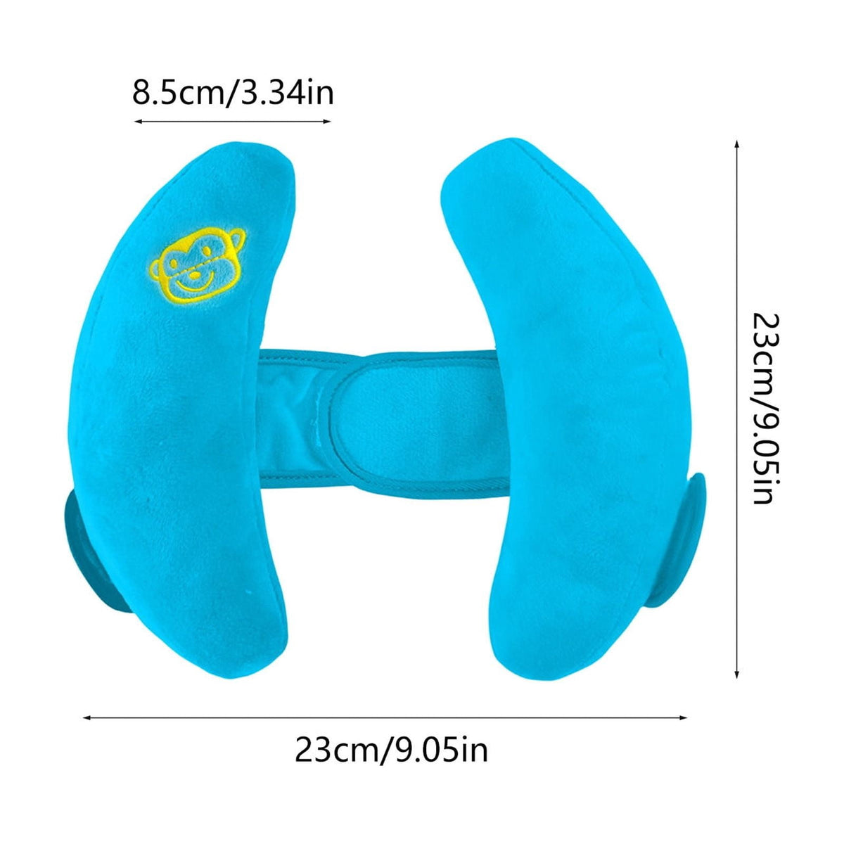 Banana-Shaped Car Neck Pillow with Adjustable Headrest Strap, Soft Polyester - Image 3