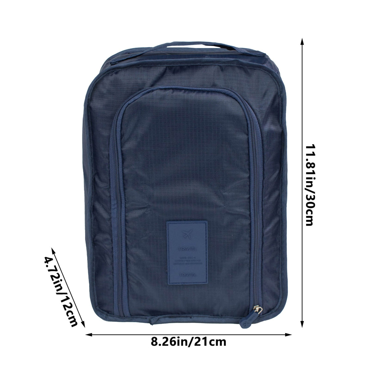 Zipped Nylon Shoe Bags with Mesh Vent Pocket for Travel and Gym - Image 3
