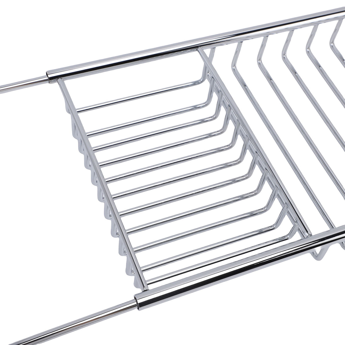 Expandable Bathtub Caddy Tray in Stainless Steel, 25 to 38.4 Inches Wide - Image 2