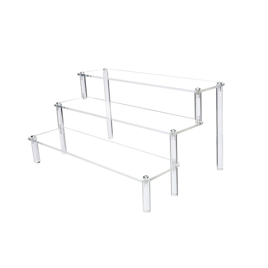 Clear Acrylic Three-Tier Riser for Perfume, Jewelry and Small Collectibles