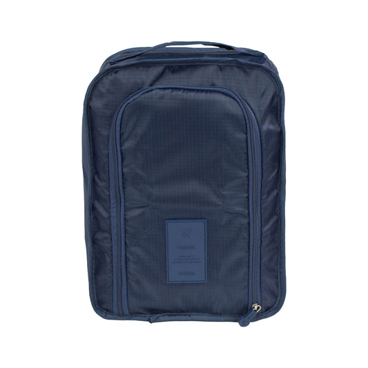 Zipped Nylon Shoe Bags with Mesh Vent Pocket for Travel and Gym