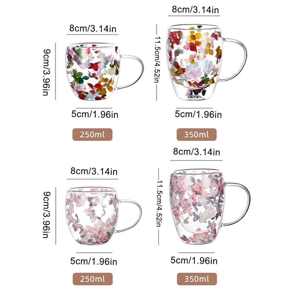 Double-Walled Glass Mug with Dried Flowers Set Between the Walls - Image 5