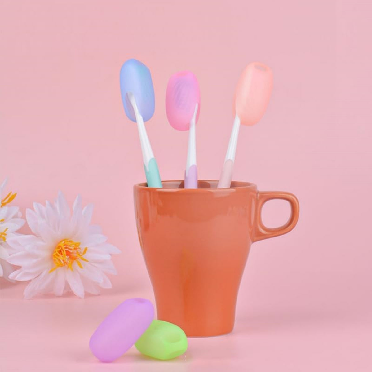 Silicone Toothbrush Head Covers, Six-Pack for Travel and Daily Use - Image 5