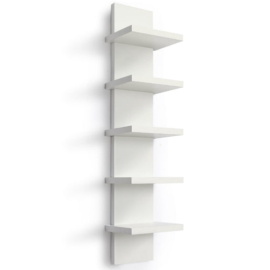 Five-Tier Floating Wall Shelf, 31 Inches Long for Books and Small Decor