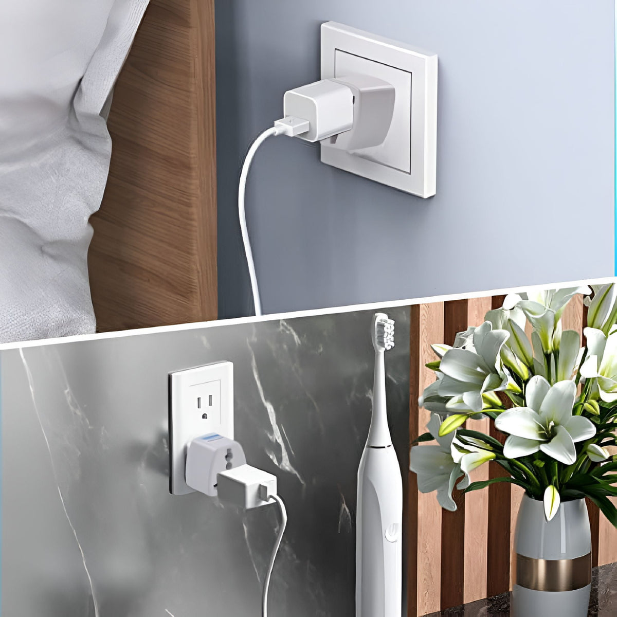 Travel Plug Adapters, Four-Pack Converting UK, European and Indian Plugs to US Outlets - Image 4