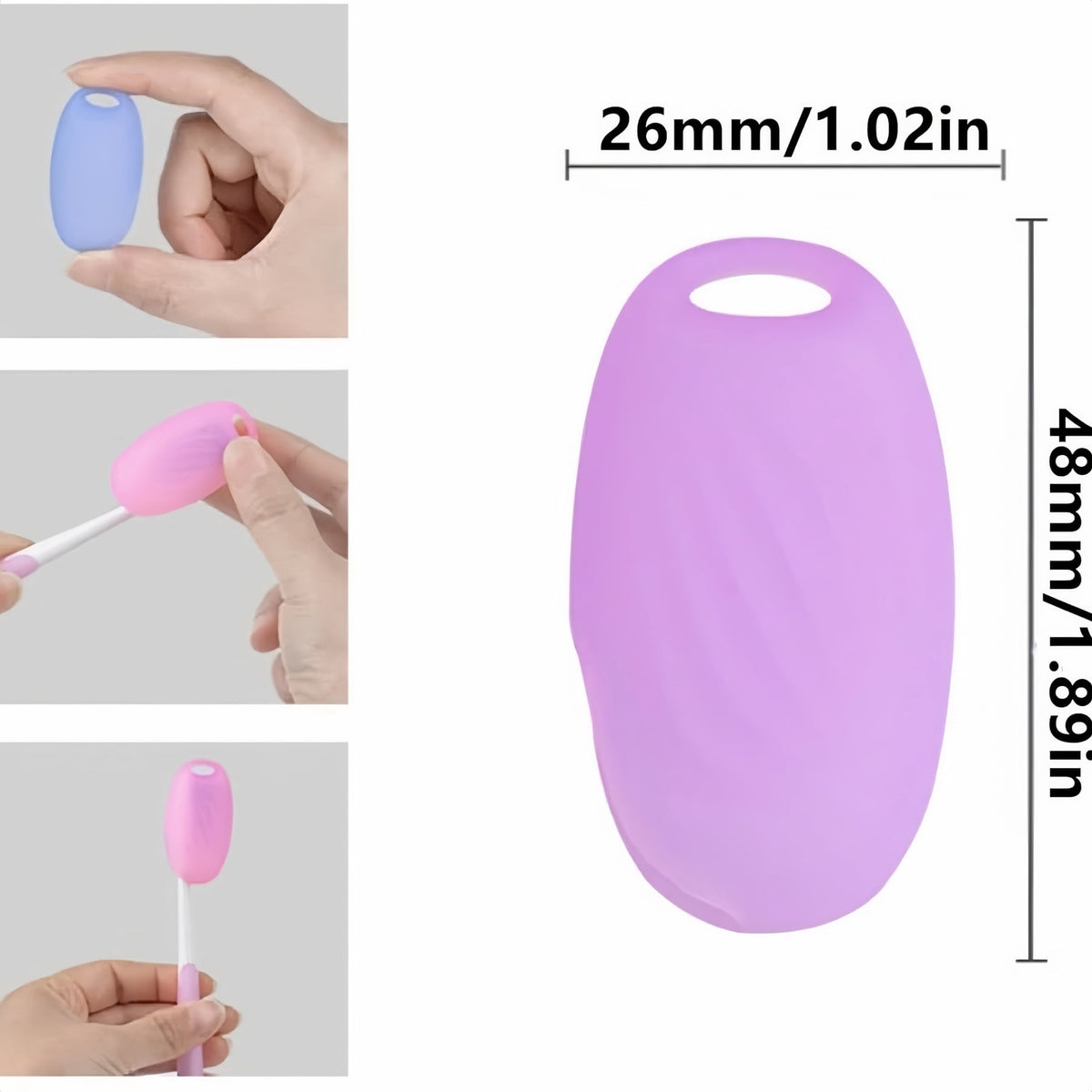 Silicone Toothbrush Head Covers, Six-Pack for Travel and Daily Use - Image 4