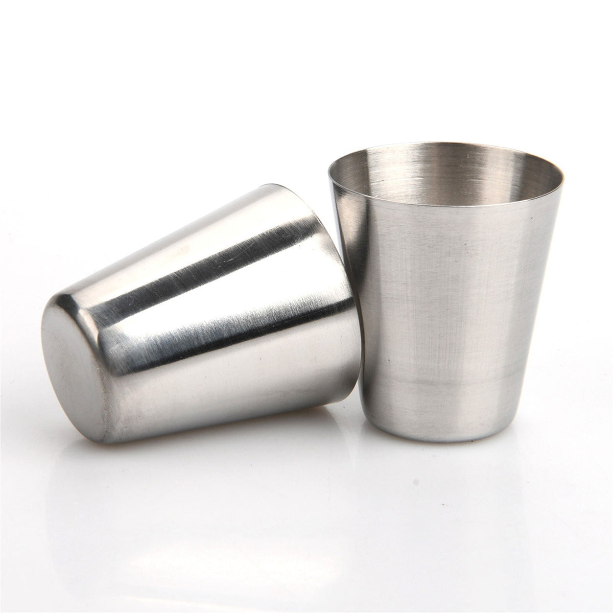 Stainless Steel Shot Cups, Set of Six at 1 oz Each with Polished Finish - Image 4