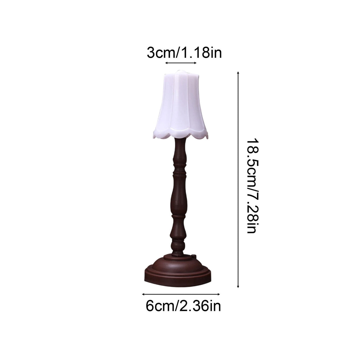 Retro Table Lamp with Pleated Shade, 7.28 Inches Tall and Warm LED Light - Image 3