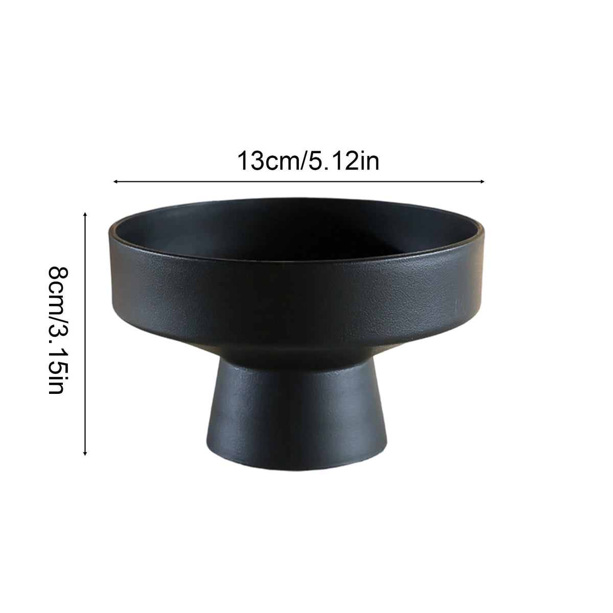 Footed Decorative Bowl in Black for Fruit, Keys or Small Snacks - Image 3