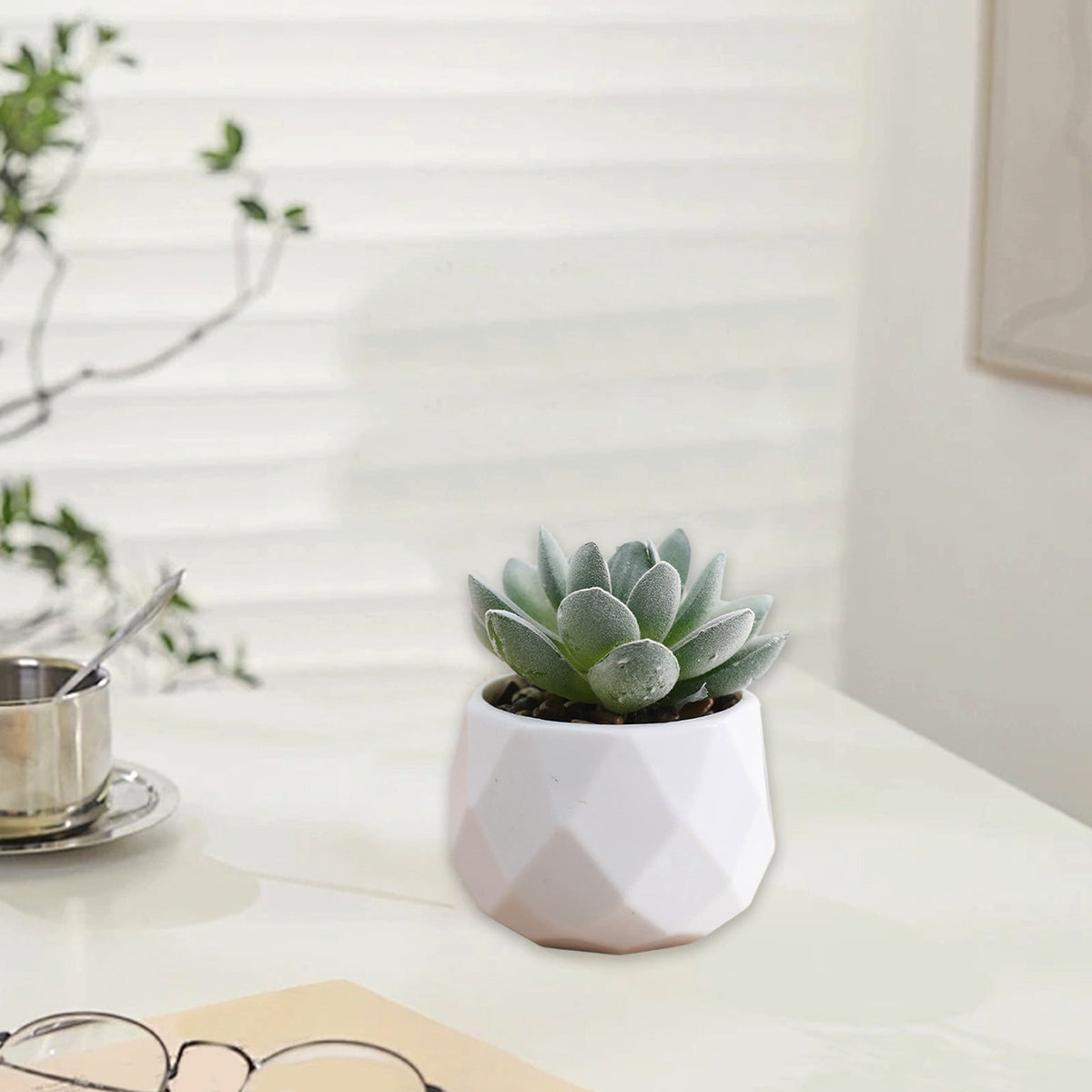 Mini Faux Potted Plant for a Desk, Shelf or Windowsill - Image 5